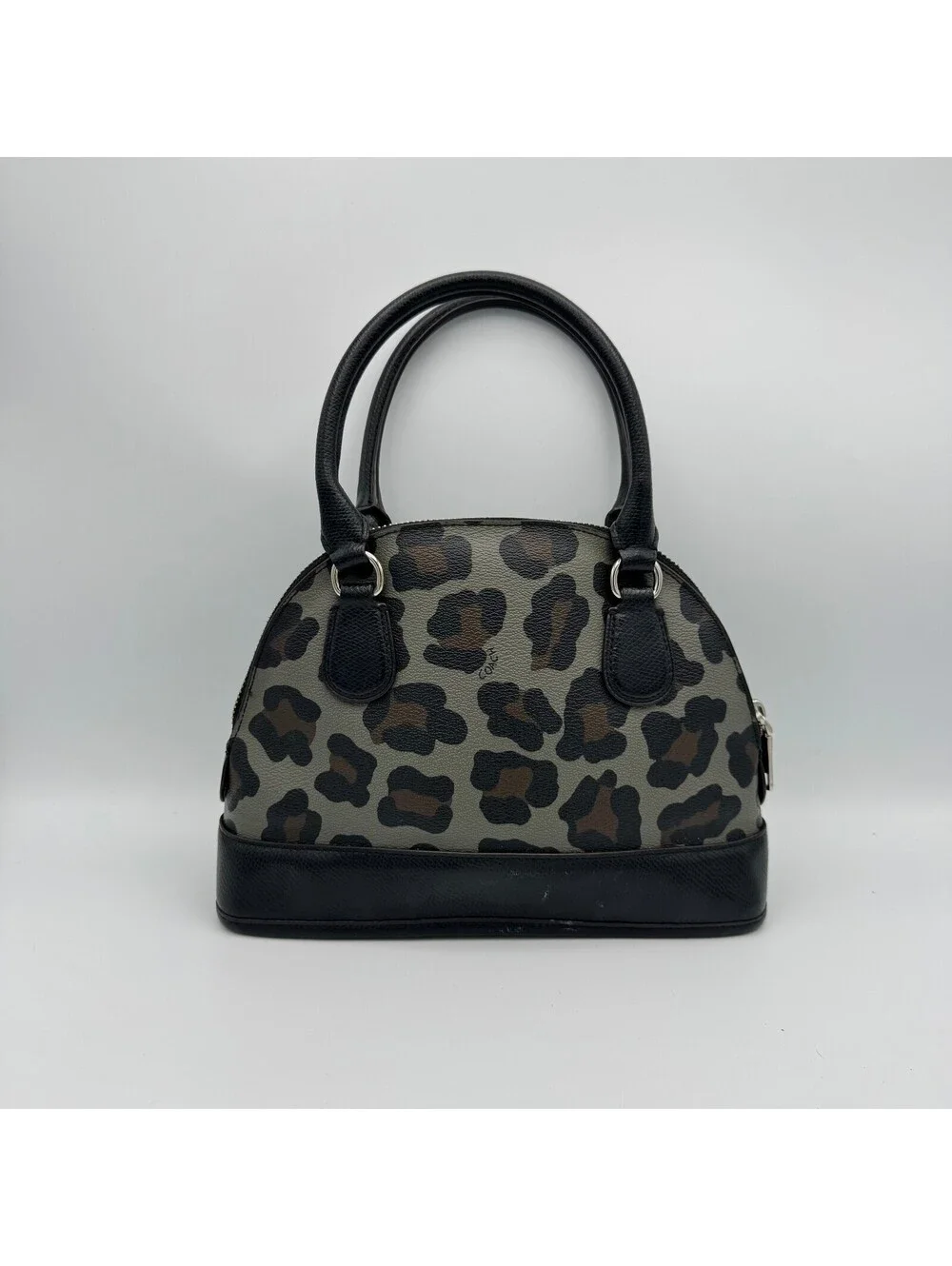 Coach Black Leopard Print Handbag